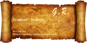 Gumber Ruben névjegykártya